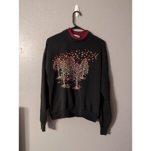 Morning Sun Crewneck Crewneck Vintage Sweater Pullover Morning Sun Trees Size M